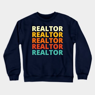 Vintage Retro Realtor Crewneck Sweatshirt